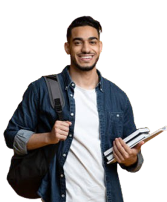 Student with books